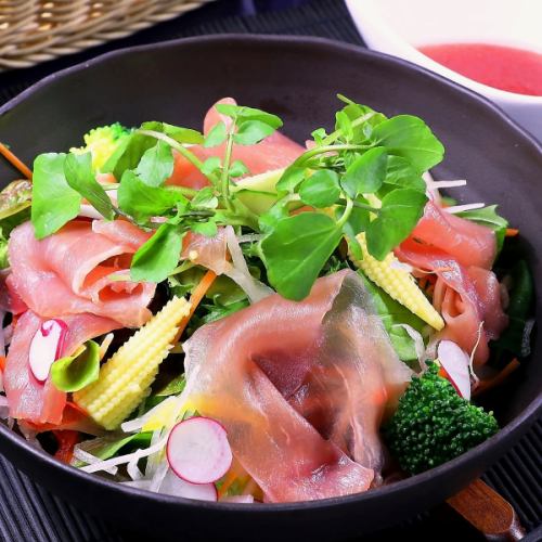 Prosciutto Salad Homemade French Dressing