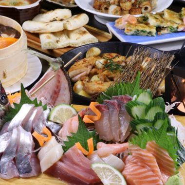 ◆Weekday B◆All-you-can-eat and drink of 120 kinds + 3 kinds of sashimi☆Sunday-Thursday (excluding the day before a holiday) Unlimited time 3800 yen