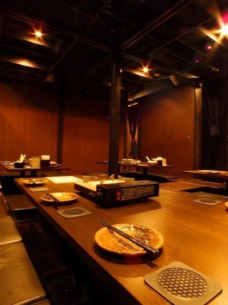 歓送迎会や各種宴会に最適！掘りごたつの宴会用のお席は最大70名様までご利用人数に応じて個室をご利用いただけます！