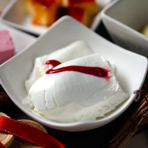 Homemade panna cotta