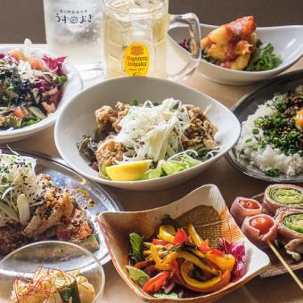 ご宴会はこれ！博多うずまき食べ尽くし知り尽くしコース「専売特許」2時間飲み放題付8品4,000円