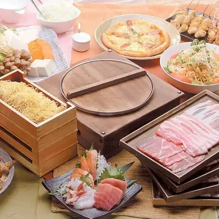 [2-hour all-you-can-drink included] Super value 9-course meal including sashimi platter & King Pork shabu-shabu! Dessert included ☆ 5,500 yen