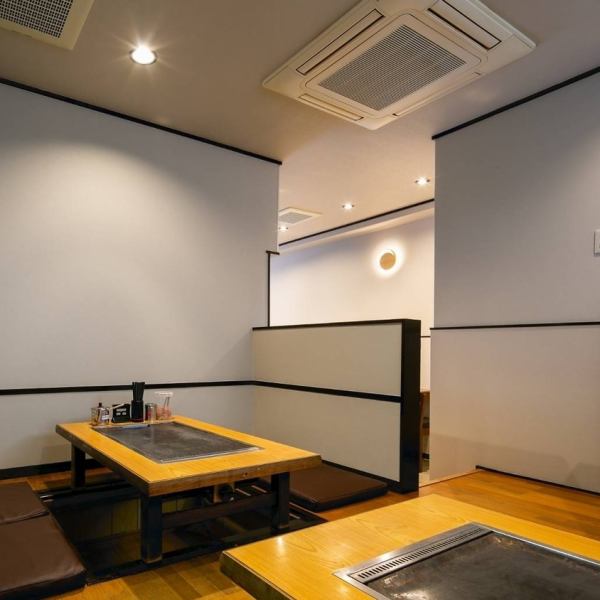 [Horigotatsu] The spacious space allows families with children to enjoy their meals with peace of mind.We hope that the time you spent at "Okonomiyaki Tsunagu" will become a page in your memories.