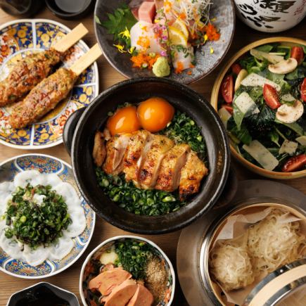 【宴会に◎】☆旬魚3種+とり玉土鍋ご飯付き☆3時間飲み放題付/全8品/御田コース/3980円