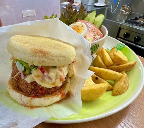 熱帯エビバーガーセット