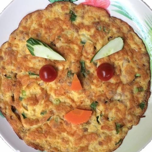 カイジャオムーサップ（タイ風たまご焼き）