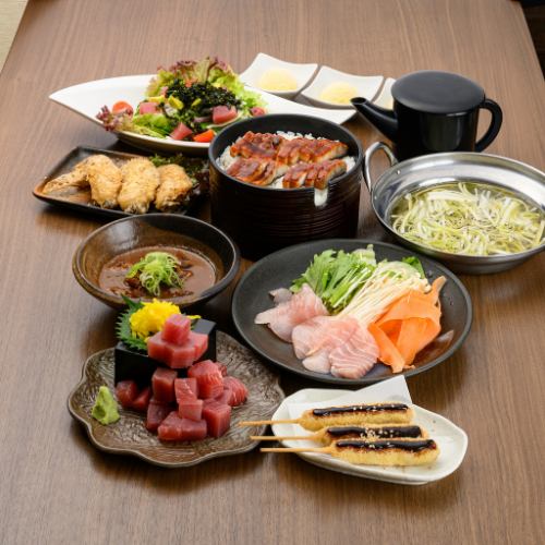 【日～木は３時間飲み放題!!】4,500円〆鰻まぶしのまぐろ屋名古屋飯コース(全8品)