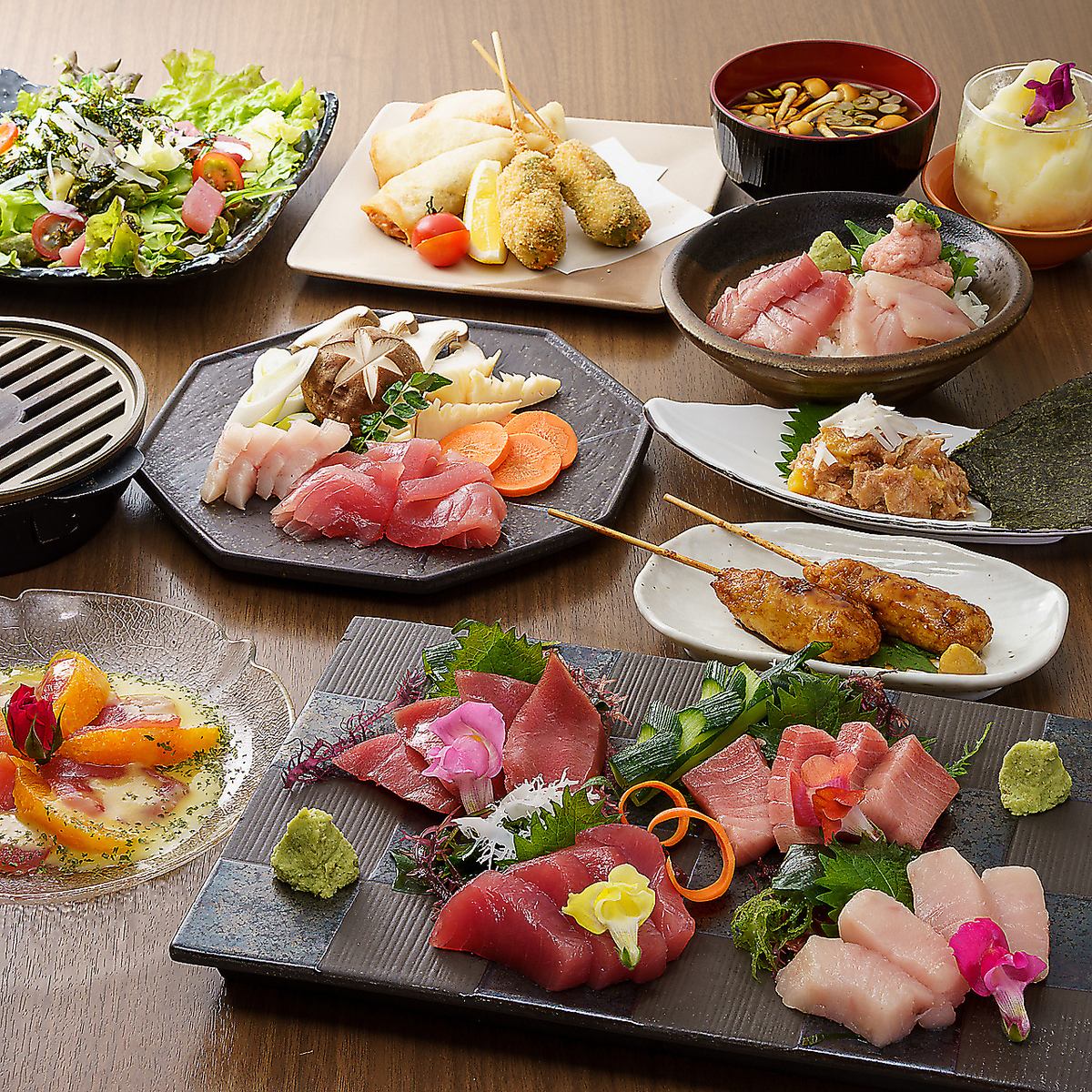[2 hours all-you-can-drink included] 5,000 yen Grilled Tuna All-You-Can-Eat Course (10 dishes)