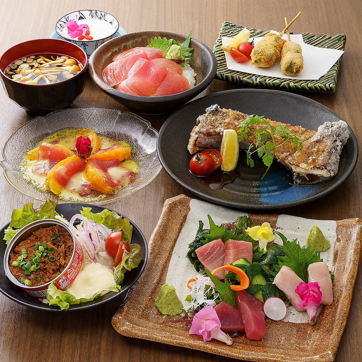 [2 hours all-you-can-drink included] 4,500 yen Tuna Course (8 dishes)
