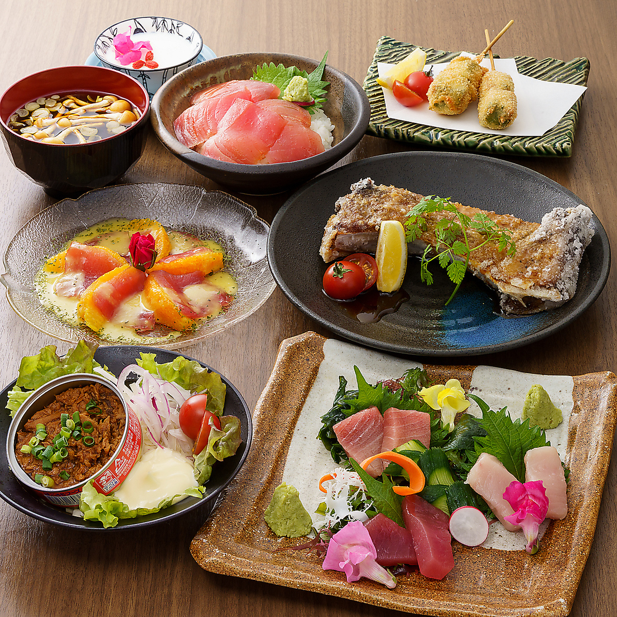 【2H飲放付】4,500円マグロ三昧コース(全8品)