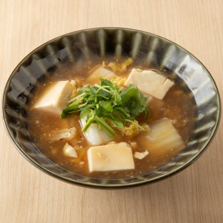 Soft tofu and Chinese cabbage simmered