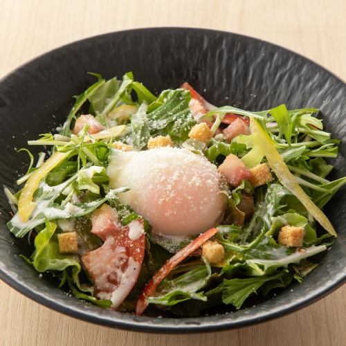Caesar salad with soft-boiled egg [serves 3-4]