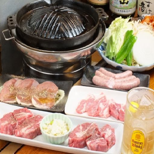 ★Farm tour course★ [Basic course - 9 dishes total 4500 yen 5 popular meat dishes + 3 snacks + grilled vegetables]