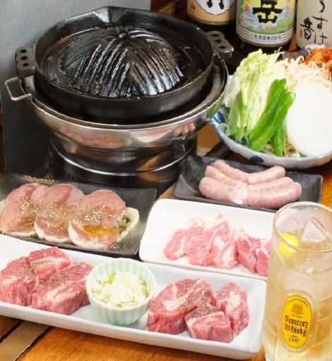 ★Farm tour course★ [Basic course - 9 dishes total 4500 yen 5 popular meat dishes + 3 snacks + grilled vegetables]