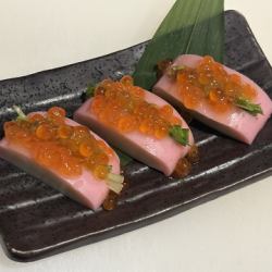 ウニとイクラの板わさ