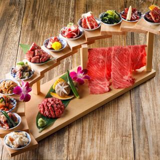 [Banquet] 18 dishes & 120 minutes all-you-can-drink [Japanese black beef curtain loin and seitan included★Amazing! Meat stairway course] 4,500 yen