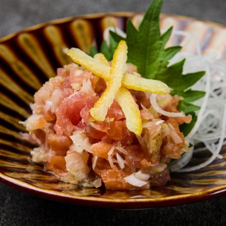 柚子胡椒香る鮮魚のなめろう