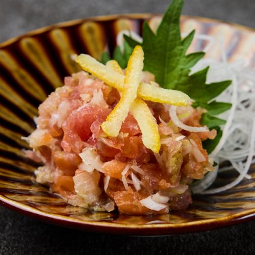 柚子胡椒香る鮮魚のなめろう