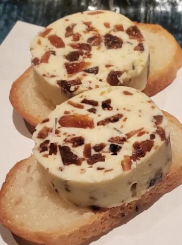 Fig butter and baguette