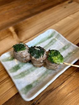 Broccoli Cheese Pork Skewers