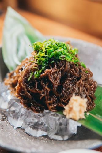 Okinawa mozuku seaweed sashimi somen