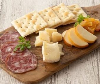 Assorted cheese and salami