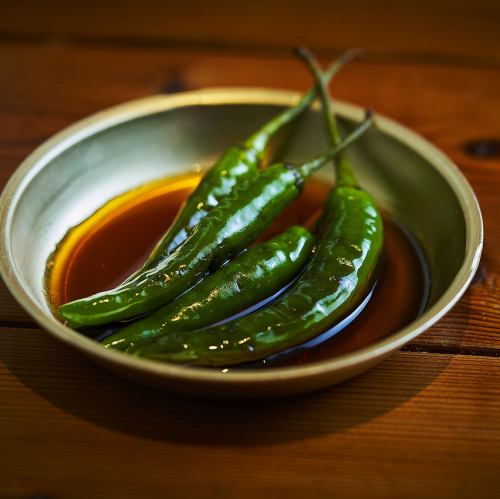 青唐辛子の醤油漬け