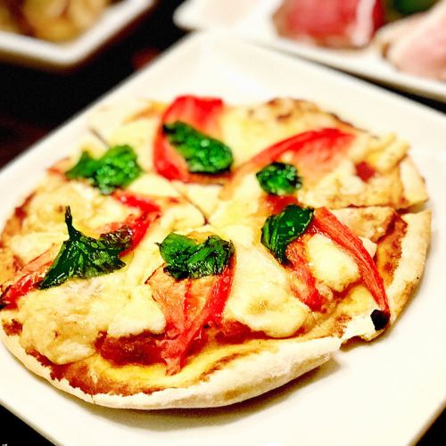 Margherita style pizza