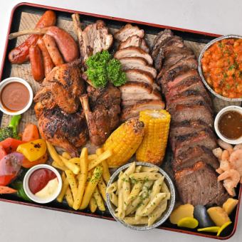 L【含2小時無限暢飲】僅限午餐！啤酒花園×豐盛的BBQ套餐【4980日圓→3980日圓】
