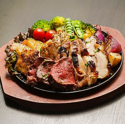 肉と野菜のBBQコンボプレート 