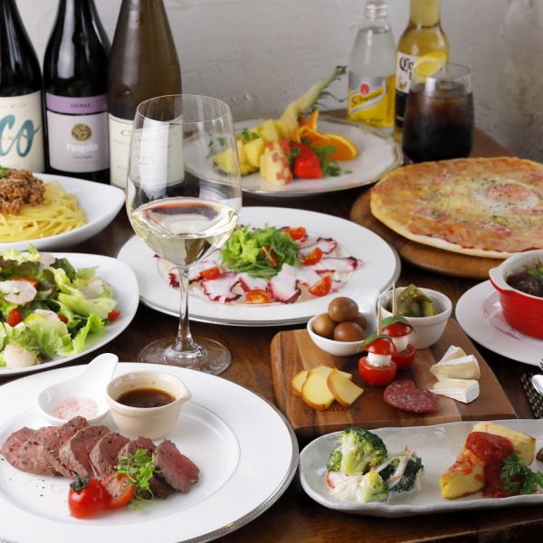 ◆女子会人気No.1◆【料理７品】レディースコース　飲み放題が3時間付き♪