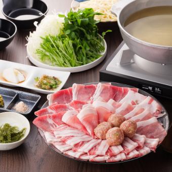 ◆アグーしゃぶしゃぶ／4,980円◆琉球在来豚アグーを堪能※90分飲み放題付