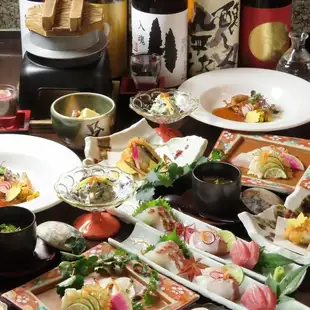 ”おすすめ”新作登場！厳選6000円秋冬の個々盛りコース”お料理のみコース”(6600円込）