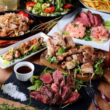 [Luxury] 3-hour all-you-can-drink "All-you-can-eat and drink course with 150 dishes including sirloin, Korean food, and meat sushi" 6,500 yen → 5,000 yen