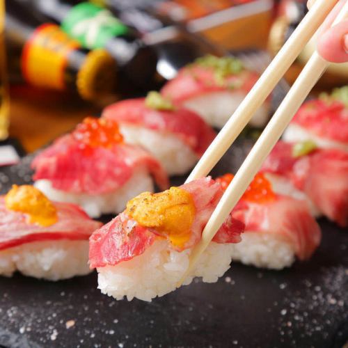 All-you-can-eat grilled meat sushi!