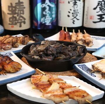 九州産鶏肉・野菜を備長炭で焼き上げた自慢の串を味わう◎