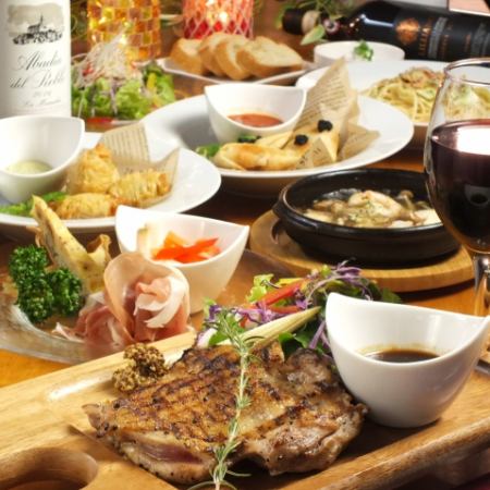 Even with 6 dishes, you'll be able to eat to your heart's content (^^) Can be reserved for groups of 10 or more!! 2 hours all-you-can-drink included 5,000 yen