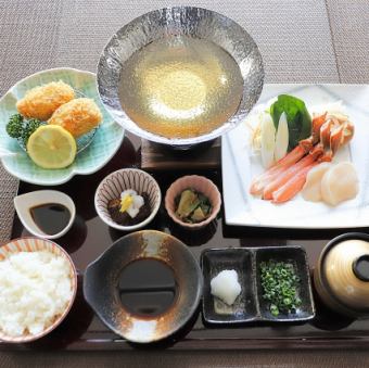 冬の味覚御膳　蟹しゃぶ〈ディナー〉