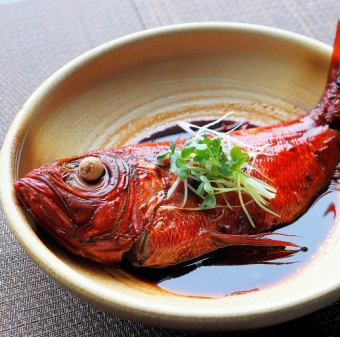 木更津魚市場仕入れの金目鯛姿煮(ディナー)