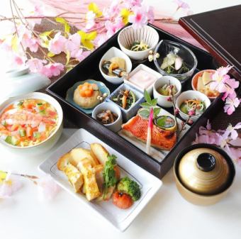 3月~平日ランチ1日10食限定 春うらら弁当 (ワゴンデザート食べ放題付)