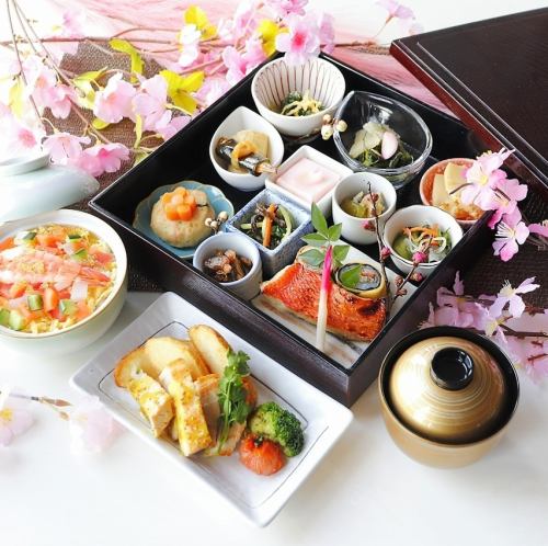 3月～平日ランチ1日10食限定 春うらら弁当 (ワゴンデザート食べ放題付)