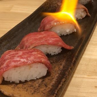 炙り寿司も食べられる!!焼肉満足宴会コース〈全13品〉120分飲み放題付き◎3980円(税込)