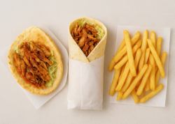 Kebab sandwiches, various kebab snacks