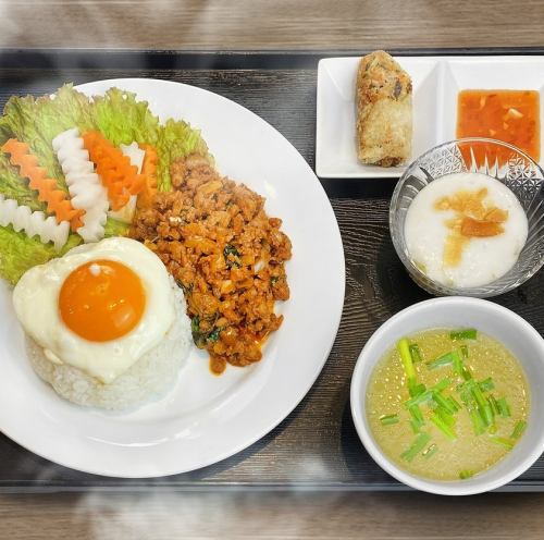 Gapao rice lunch set