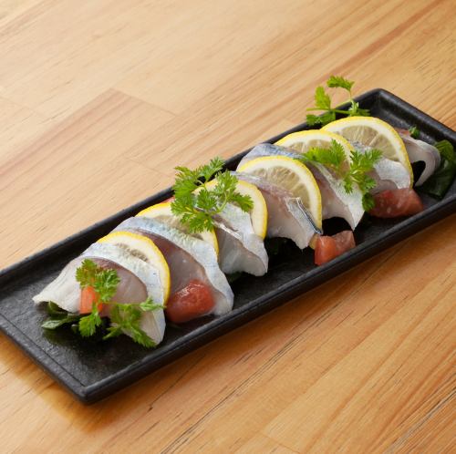 炙りガリさば/鯖のレモン〆/活〆カンパチ刺し