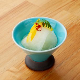 枝豆と茹で落花生/大根の柚子マリネ