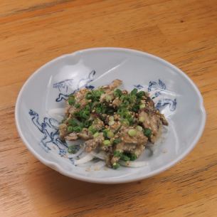 鶏皮ニンニクポン酢