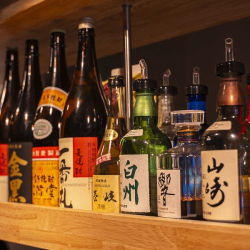 種類豊富なお酒の数々