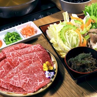◆石垣牛しゃぶしゃぶセット◆石垣牛をしゃぶしゃぶで贅沢に味わえるコース<全4品>8778円(税込)