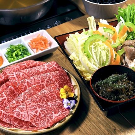 ◆石垣牛しゃぶしゃぶセット◆石垣牛をしゃぶしゃぶで贅沢に味わえるコース<全4品>8778円(税込)